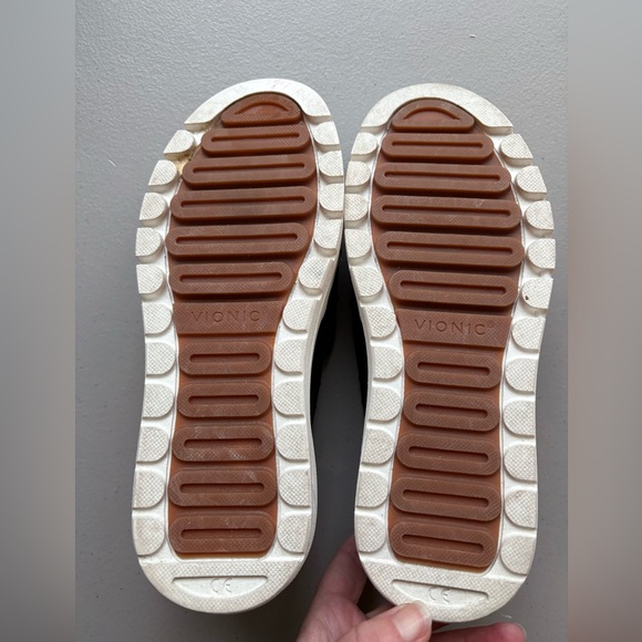 Vionic Dinora Black Croc Textured Platform Slip-On Sneakers - Picture 6 of 7